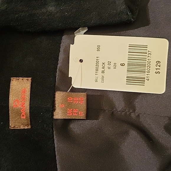 NWT Aldo 6 Suede Leather Dress Bodycon Black/Dark Purple with Satin Bow ab Waist - Picture 14 of 14